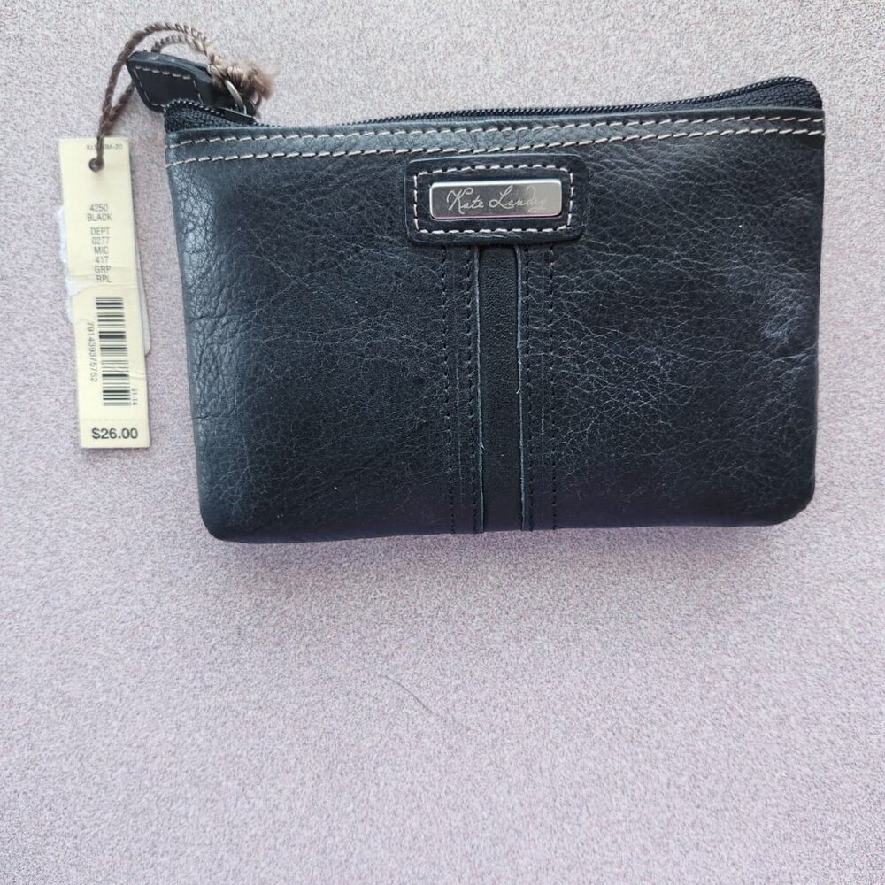 Kate Landry Key & Card Case ID and coin hand clutch Wallet with Black  NEW